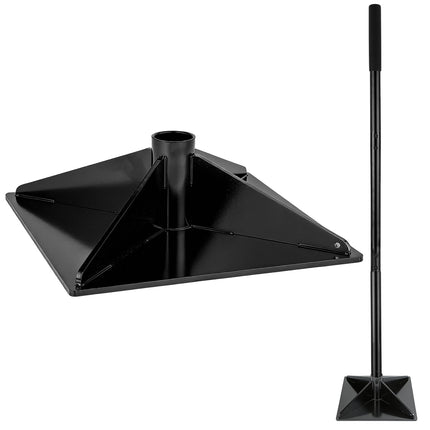 Upgraded Heavy-Duty Steel Tamper, 10"x10" Effortless Ergonomic Soil Tamper Tool with 48" Durable Handle, Garden Landscaping Hand Tools for Ground & Gravel Leveling Dirt Compactor