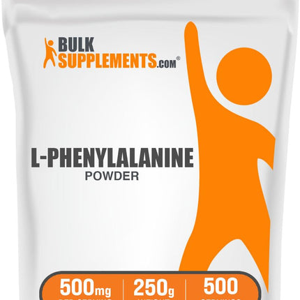 BulkSupplements.com L-Phenylalanine Powder - Phenylalanine Supplement, L-Phenylalanine 500mg - Amino Acids Supplement, Gluten Free, 500mg per Serving, 250g (8.8 oz) (Pack of 1)