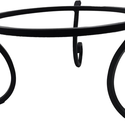 MenggieTone Metal Gazing Ball Stand for 10 or 12 Inch Balls - Wrought Iron Globe Holder for Outdoor Garden, Yard & Home Decor - Low Short Design, Weather & Fade Resistant Display Stand
