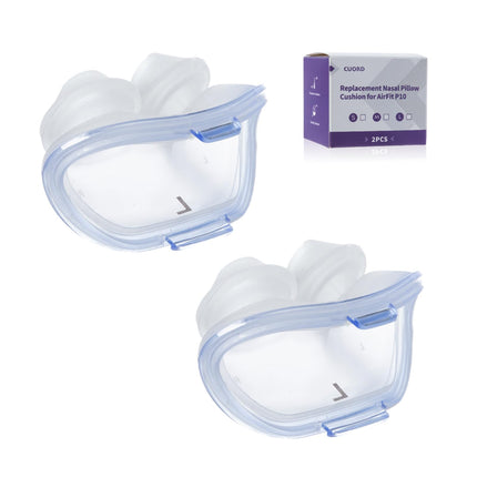 Replacement Nasal Pillow Cushion for ResMed AirFit P10, Compatible with Original Airfit P10 Frame, Reliable Seal & Soft Replacement Silicone CPAP Mask Cushion, 2-Pack, Large