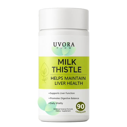 uvora Milk Thistle Detox, Premium Herbal Supplement with Milk Thistle Extract & Antioxidants – Supports Liver Health & Healthy Digestion – 300mg per Capsule, 60 Count (1)