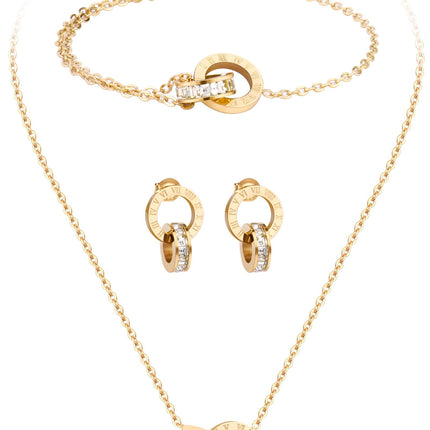 AILPIWE Gold Jewelry Set for Women Dainty Circle Jewelry Sets