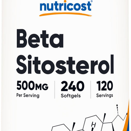 Nutricost Beta Sitosterol 240 Softgels, 500mg - GMO Free, Gluten Free Supplement, 120 Servings