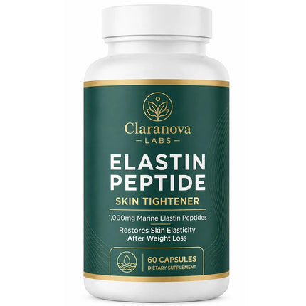 Claranova Labs Marine Elastin Peptides Supplement, 1,000mg Per Serving, Skin Elasticity Support, 60 Capsules (1pc)