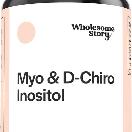 Wholesome Story Myo-Inositol & D-Chiro Inositol Supplement for Women | Fertility Supplements for Hormonal Balance & Ovarian Health Support | Myoinositol | Ideal 40:1 Ratio | 90 Servings