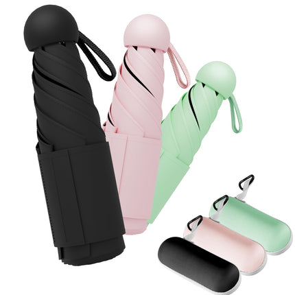 LILAC Travel Mini Umbrella with UPF 50+ Cooling UV Rain Protection, Compact Small & Lightweight Pocket-Sized Folding Umbrellas with Case for Purse & Backpack, Thoughtful Gift Women Men & Kids