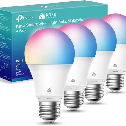 Kasa Multicolor Dimmable Wi-Fi Smart Bulb, A19, KL125P4