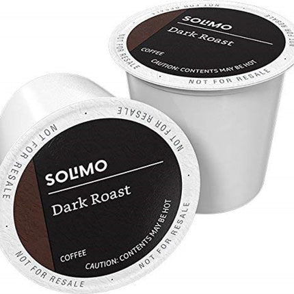 Amazon Brand - Solimo Dark Roast Coffee Pods, Compatible with Keurig 2.0 K-Cup Brewers 100 Count