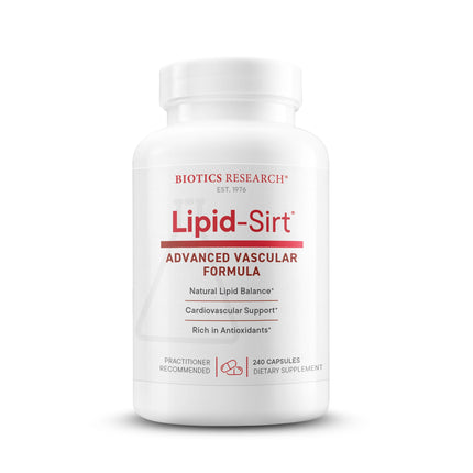 Biotics Lipid SIRT Supports Vascular Integrity, Supports Healthy Lipids and Cardiovascular Health 240 Capsules