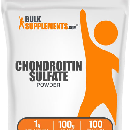 BulkSupplements.com Chondroitin Sulfate Powder - Joint Support Supplement - Cartilage Supplements - Bone Strength Supplements - Joint And Knee Supplements - Joint Vibrance (100 Grams - 3.5 oz)
