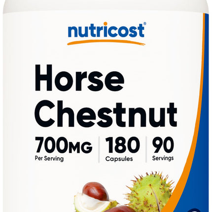 Nutricost Horse Chestnut Extract Capsules 700 MG Per Serving, 180 Capsules, 90 Servings - Non-GMO, Vegan