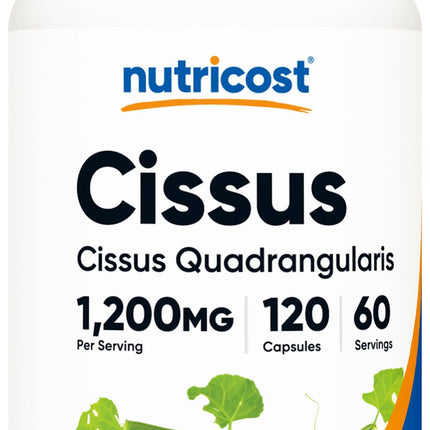 Nutricost Cissus Quadrangularis (1200mg) 120 Capsules - 60 Servings, Gluten Free, Non-GMO, and Vegetarian Friendly