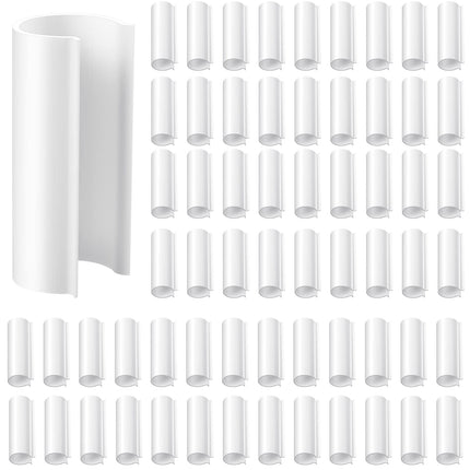 Jetec 64 Pieces PVC Pipe Clips Pool Cover Clamps for Above Ground Pools for Greenhouses, Row Covers, Shelters, Bird Protection, 2.4 Inches Long(3/4 Inch,White)