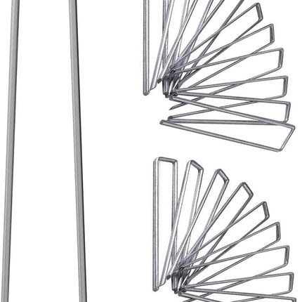 UPMCT 12 Inch Galvanized Garden Landscape Staples Stakes, 25 50 100 PCS Anti-Rust Garden Staples Tent Ground Stakes U-Shaped Landscape Pins for Secure Lawn Fabric, Decoration (50, 12 Inch)
