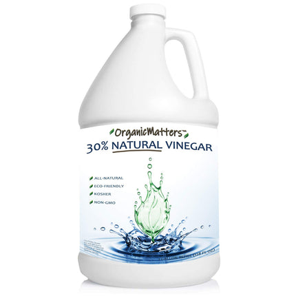 OrganicMatters Vinegar 30% Organic Industrial Cleaning Agent Concentrate, Pure Non-GMO Kosher All-Purpose Home & Garden Vinegar, Eco-Friendly (128 oz Gallon Refill)