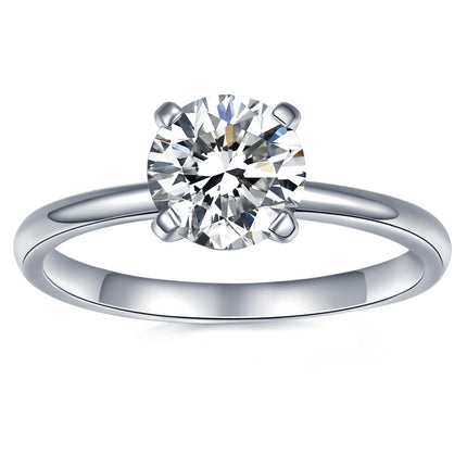 IMOLOVE Moissanite Solitaire Engagement Ring for Women, Women's Engagement Rings Moissanite Promise Rings 1CT D Color VVS1 Clarity Wedding band 925 Sterling Silver with 18K Gold Plated-7