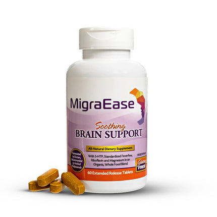 Doctor Knowles Migraine Supplement |Complete Natural Migraine Prevention & Relief Pills with Magnesium, 5-HTP, Feverfew, Riboflavin & Organic Blend |Caffeine Free, Extended-Release Tablets (60 Units)