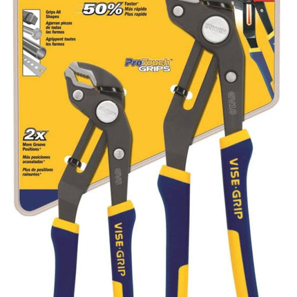 IRWIN Tools Vise-Grip GrooveLock Pliers Set, V-Jaw, 2 Piece, 2078709