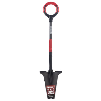 Root Slayer RS220 Heavy Duty Garden Shovel, Serrated Blade, Black