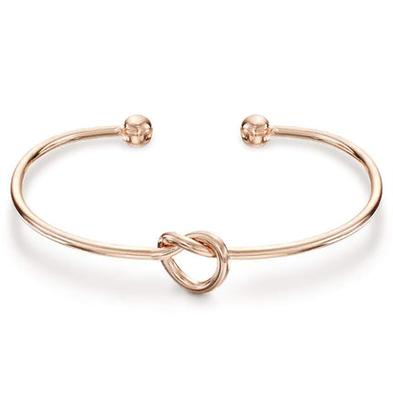 PAVOI Adjustable Bangle Bracelet for Women, 14K Gold Plated, Rose Gold