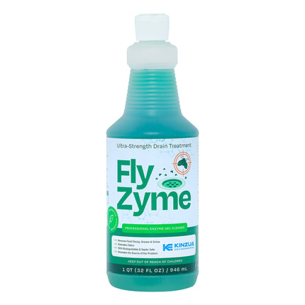 Fly-Zyme Enzyme Drain Cleaner Gel for Pipes, Fruit Flies & Odors, 32 fl oz