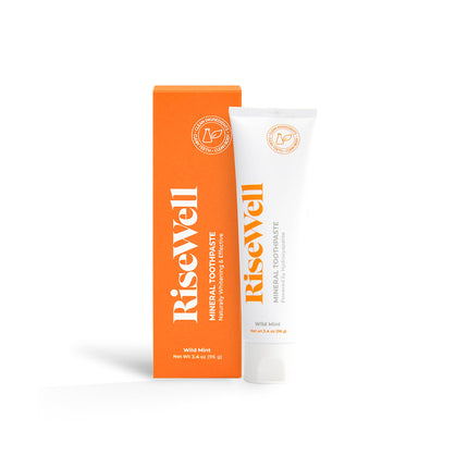 RiseWell Mineral Toothpaste - All Natural Toothpaste with Hydroxyapatite - Made in the USA, Natural SLS-Free Toothpastes - for a Stronger and Healthier Teeth, Wild Mint, 3.4 Oz