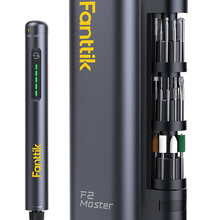 Fanttik F2 Master Mini Cordless Rotary Tool Kit, NeoPulse Motor, 5 Speed, 25000 RPM, Revostor Hub, 35 Accessories, Engraving Pen, for 3D Printer Sanding, Polishing, Drilling, Carving, DIY Crafts