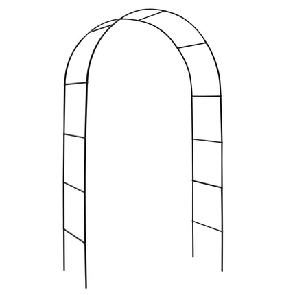 Skypatio Outdoor Flower Garden Arch Trellis 7.8Ft High x 4.6Ft Wide, Metal Garden Pergola Arbor for Climbing Plants, Black