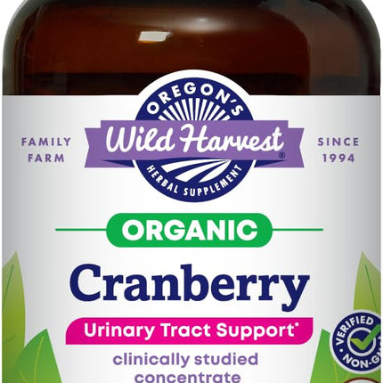Oregon's Wild Harvest Cranberry Organic Non-GMO Supplement Urinary Tract Support
