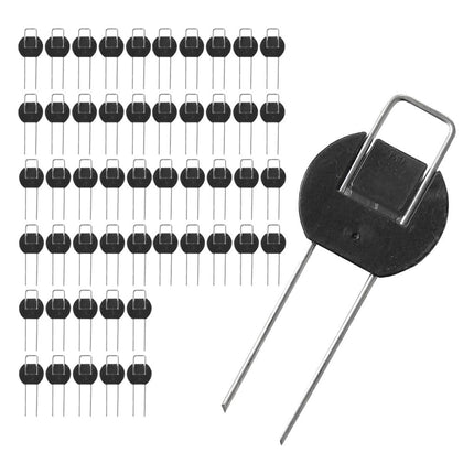 DAIM Flip-Washer Staples, Garden Stakes, 6" Metal Landscape Staples, Yard Stake for Gardening, Ground Spikes & Landscape Pins, Metal Garden Stakes for Plants, Landscaping Pins & Turf Nails, 100PCS