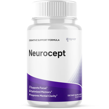 Neurocept Capsules, Official Neurocept Brain Supplement Pills with All Natural Ingredients, Advanced Formula Support Pills with Maximum Strength Premium Vitamins for Women and Men (60 Capsules)