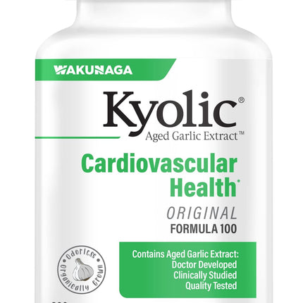 Kyolic Aged Garlic Extract Formula 100, Cardiovascular Health*, 200 Tablets.