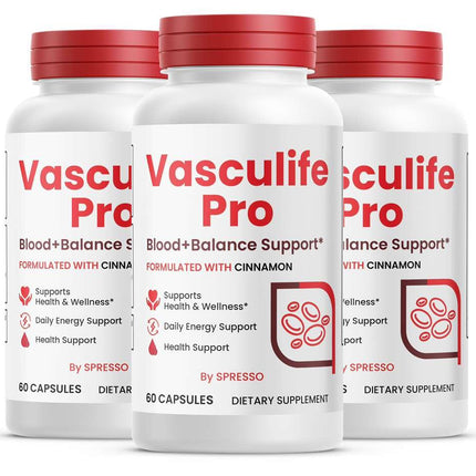 (3 Pack) Vasculife Blood Balance Capsules - Official Vasculife Supplement Pills with Premium Ingredients, Advanced Formula Support for Overall Health & Wellness Reviews (180 Capsules)