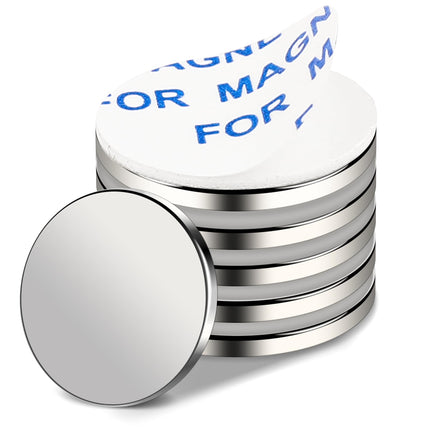 MIKEDE 6 Pack Strong Neodymium Magnets, Strong Magnet, Silver, 20 x 2mm