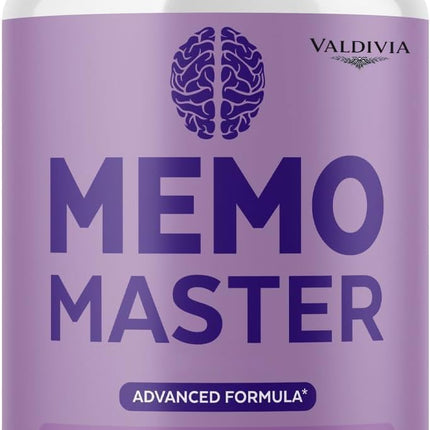 Valdivia Memo Master Capsules - Premium MemoMaster Daily Memory & Focus, All Natural Memory Formula for Wellness - 60 Capsules for 1 Month