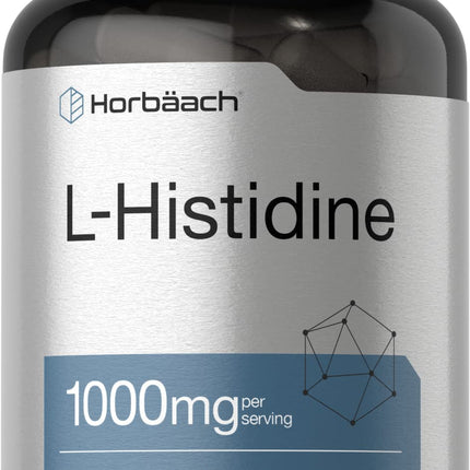 Horbäach L-Histidine 1000mg 90 Capsules | Non-GMO and Gluten Free | Pharmaceutical Grade