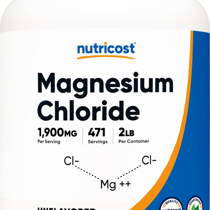 Nutricost Magnesium Chloride (2LBS) - Gluten-Free, Vegetarian, Non-GMO