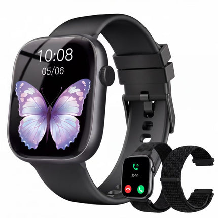 Smart Watch for Women Men, Answer/Make Call, 1.83"HD Touchscreen, 2 Bands