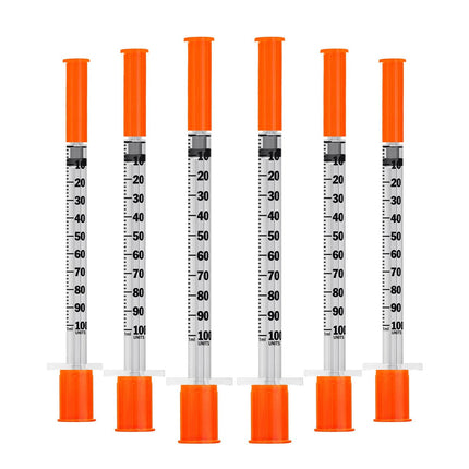 1ml Syringe with Needle,1ml 31G 8mm Syringe,Individually Wrapped,Pack of 100