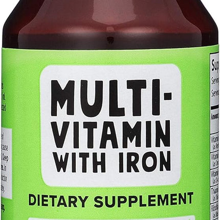 NovaFerrum Delish | Vegan Multivitamin with Iron for Infants, Toddlers & Kids | Immune Support | Organic Plant-Based D-3 | Gluten Free | Vegan Verified | Sugar Free | 1.69 Fl Oz (50 mL)