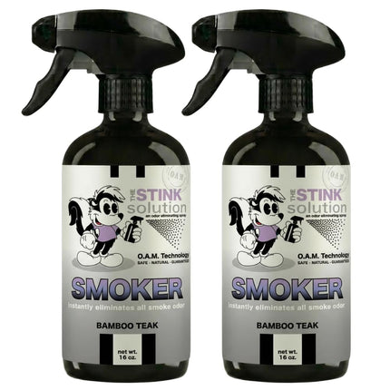 The Stink Solution Smoke Odor Eliminator Spray, Bamboo Teak, 2 Pack, 16 oz