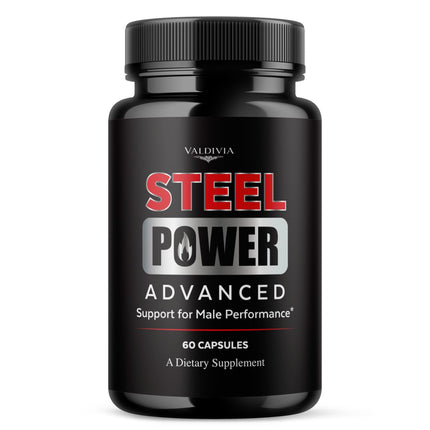 Valdivia SteelPower Capsules - Official Steel Power Supplement, Premium Formula, Natural Vitamins for Health & Wellness - 60 Capsules for 1 Month