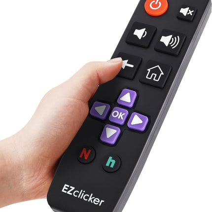 Roku Replacement TV Remote Compatible with Roku TV's ONLY (Black) Big Button TV Remote Control, Simple and Easy to Use, NOT Compatible with Roku Stick or Box (2xAAA Batteries not Included)