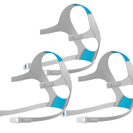 CPAP Headgear AirFit/AirTouch F20-3 Packs Replacement Headgear for ResMed Full Face Mask - Include CPAP Accessories Supplies Straps Magnetic Clips(Medium)