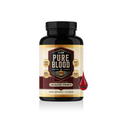 CleanForm Nutrition Pure Blood - Advanced Circulatory Support, Clinically Dosed Ingredients, Cholesterol & Lipid Balance, Clean + Transparent Formula, 120 Capsules