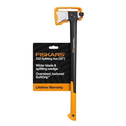 Fiskars X32 Splitting Axe 32", Splitter for Large Wood Logs & Firewood