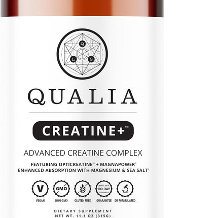 Qualia Creatine | Advanced Creatine Complex | 2 Sources + Magnesium | Optimized Absorption | Muscle Performance, Brain Function, & Healthy Aging