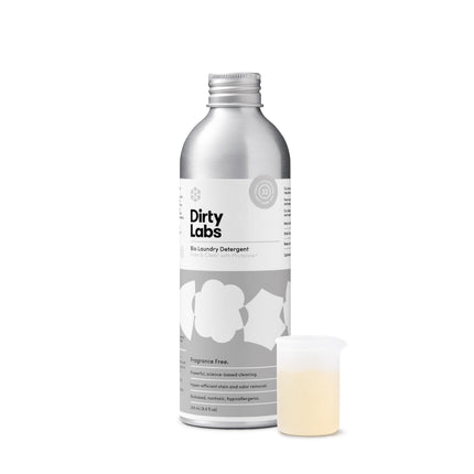 Dirty Labs | Scent Free | Bio-Liquid Laundry Detergent | 75 Loads (20 fl oz) | Hyper-Concentrated | High Efficiency & Standard Machine Washing | Nontoxic, Biodegradable | Stain & Odor Removal
