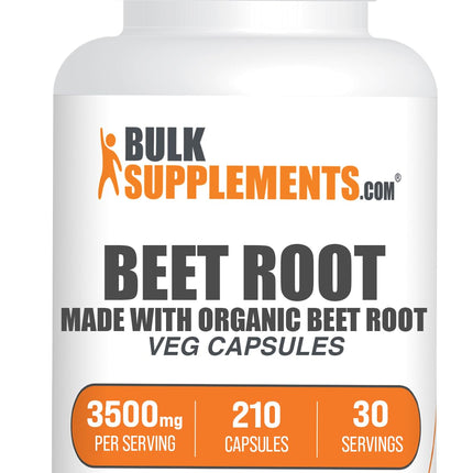 BulkSupplements.com Beet Root Capsules - Beet Root Supplement, Beet Root Pills - Vegan, Superfood, & Gluten Free - 7 Capsules per Serving, 210 Veg Capsules (Pack of 1)