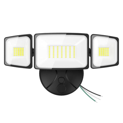 Onforu 75W Flood Lights Outdoor, 7000LM Brightness Security Lights Switch Controlled, 3 Adjustable Heads, IP65 Waterproof, 6500K Wall Mount Exterior LED Flood Light
